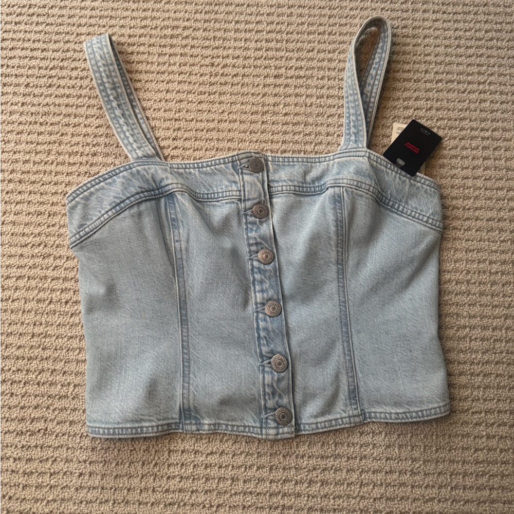 NWT! Levi's Light Blue Denim Top